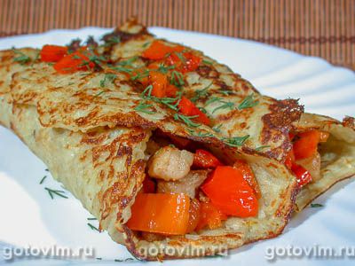 Картофельные блины с мясной начинкой