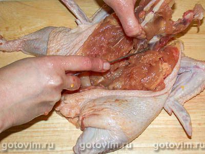 Курица, фаршированная грибами Курица, фаршированная грибами