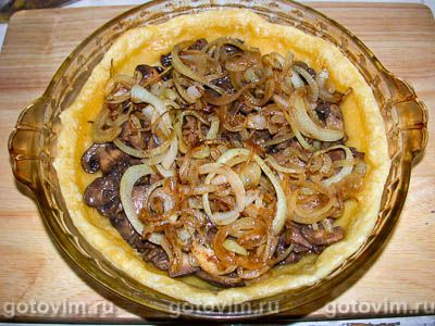 Флан с грибами и луком Флан с грибами и луком