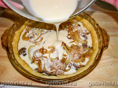 Флан с грибами и луком Флан с грибами и луком
