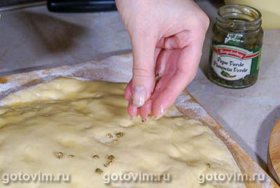 Фокачча с зеленым перцем Фокачча с зеленым перцем