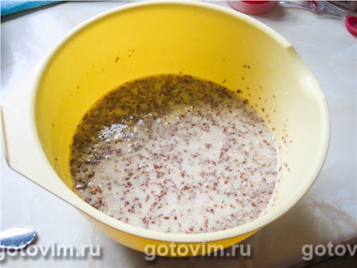 Хлеб с овсяными хлопьями и молотыми льняными семечками Хлеб с овсяными хлопьями и молотыми льняными семечками