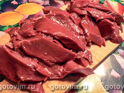 Телячье сердце с кабачками Телячье сердце с кабачками