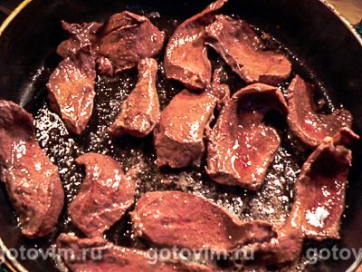 Телячье сердце с кабачками Телячье сердце с кабачками