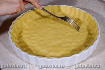 Киш c белыми грибами