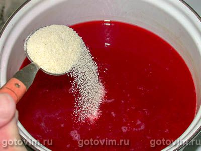 Клюквенный мусс на манке Клюквенный мусс на манке