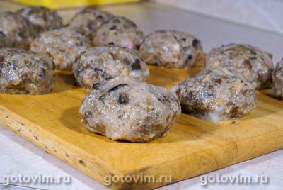 Куриные котлеты с грибами Куриные котлеты с грибами