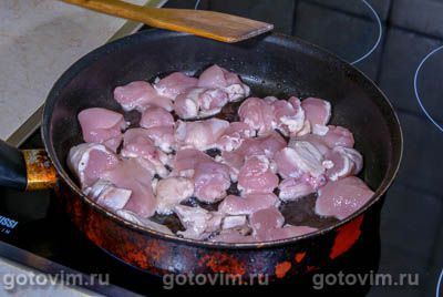 Крамбль из курицы с яблоками