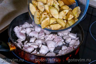 Крамбль из курицы с яблоками Крамбль из курицы с яблоками