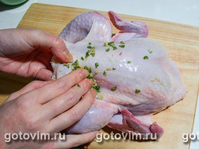 Курица, запеченная с имбирем