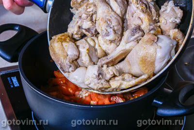 Тушеная с овощами курица