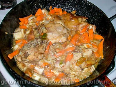 Куриная ясса с овощами и кус кус