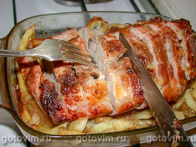 Мясо, запеченное с сыром Мясо, запеченное с сыром