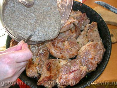 Мясо в грибном соусе Мясо в грибном соусе