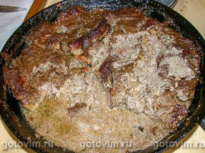 Мясо в грибном соусе Мясо в грибном соусе