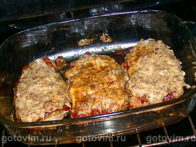 Медальоны из свинины с орехово сырной корочкой Медальоны из свинины с орехово сырной корочкой