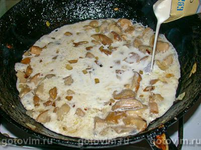Мясо с солеными грибами Мясо с солеными грибами