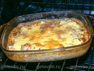 Мясо с солеными грибами