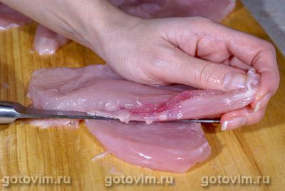 Конвертики из курицы с моцареллой и сладким перцем Конвертики из курицы с моцареллой и сладким перцем