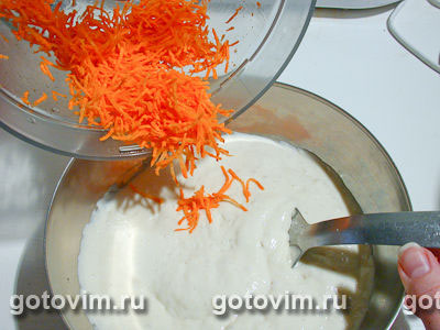 Постные морковные оладьи