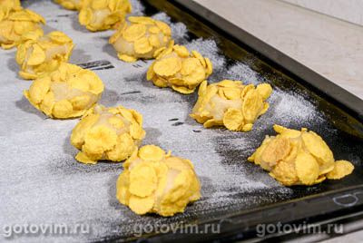 Печенье с кедровыми орешками и кукурузными хлопьями