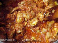 Нежная куриная печень с рисом и горошком Нежная куриная печень с рисом и горошком