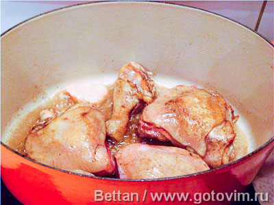 Петух в вине (coq au vin)