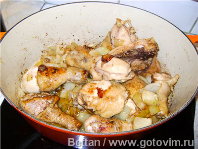 Петух в вине (coq au vin)