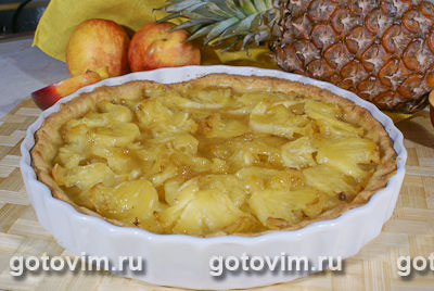 Пирог с ананасом в желе