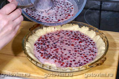Пирог с брусникой и сливками Пирог с брусникой и сливками