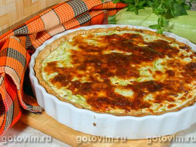 Пирог с кабачками и сыром