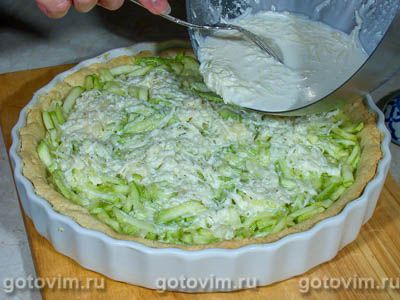 Пирог с кабачками и сыром