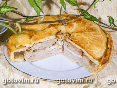 Немецкий пирог с курицей и паштетом