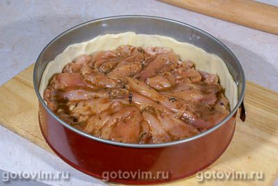 Немецкий пирог с курицей и паштетом