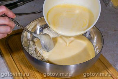 Кукурузный пирог с грибами и сыром