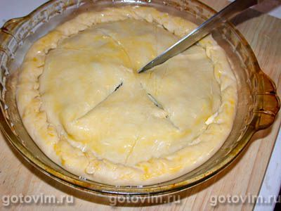 Пирог песочный с опятами Пирог песочный с опятами