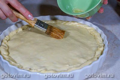 Пирог с лисичками