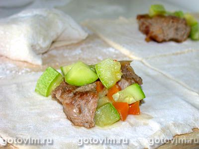 Пирожки с мясом и овощами Пирожки с мясом и овощами