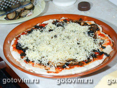 Пицца с сушеными грибами
