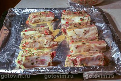 Ребрышки, запеченные с соусом чимичурри