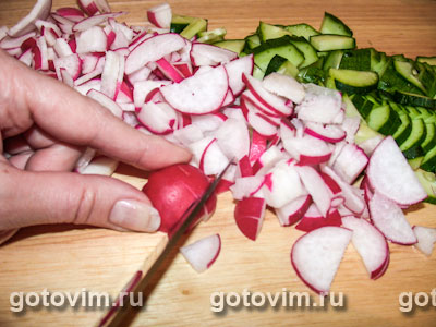 Салат из редиса с овощами