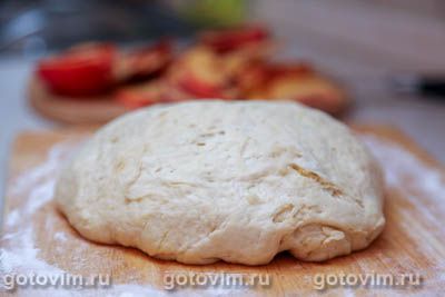 Открытый пирог с персиками Открытый пирог с персиками