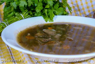 Грибной суп с макаронами