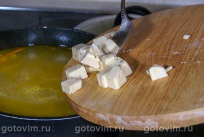 Сырный суп с кабачками