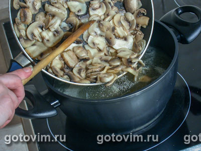 Куриный суп пюре с грибами