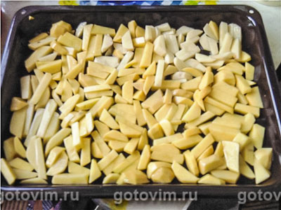Свинина, запеченная с картофелем и кунжутом Свинина, запеченная с картофелем и кунжутом