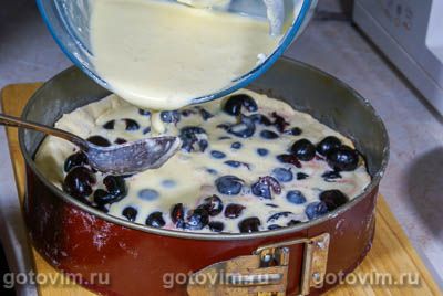 Творожный пирог с черешней Творожный пирог с черешней