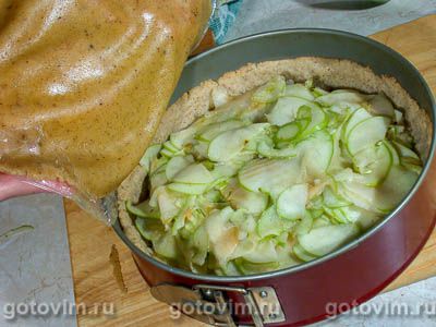 Яблочный пирог из орехового теста Яблочный пирог из орехового теста