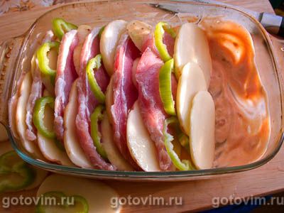 Картофельная запеканка с мясом Картофельная запеканка с мясом