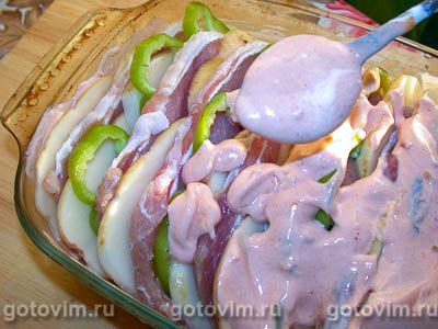 Картофельная запеканка с мясом Картофельная запеканка с мясом
